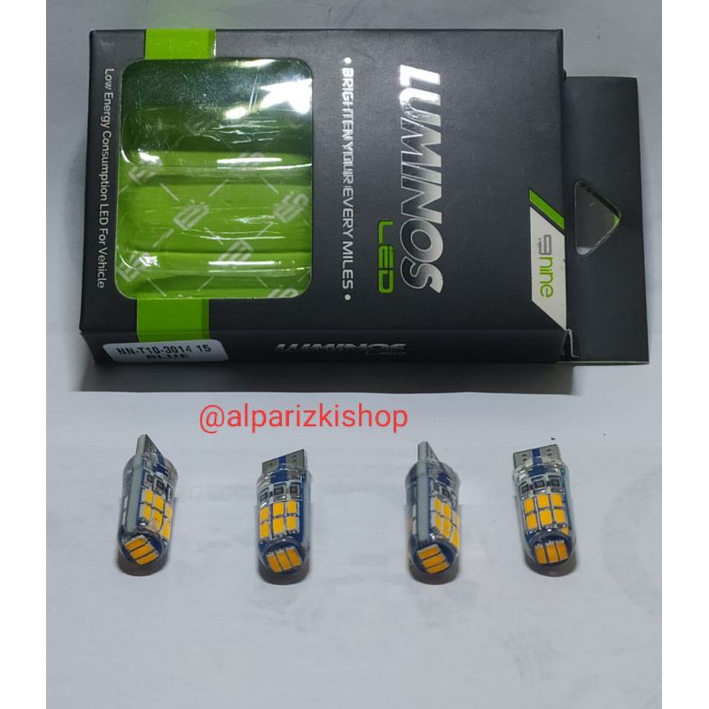 LAMPU Led T10 CRISTAL 15 Titik Luminos YELLOW