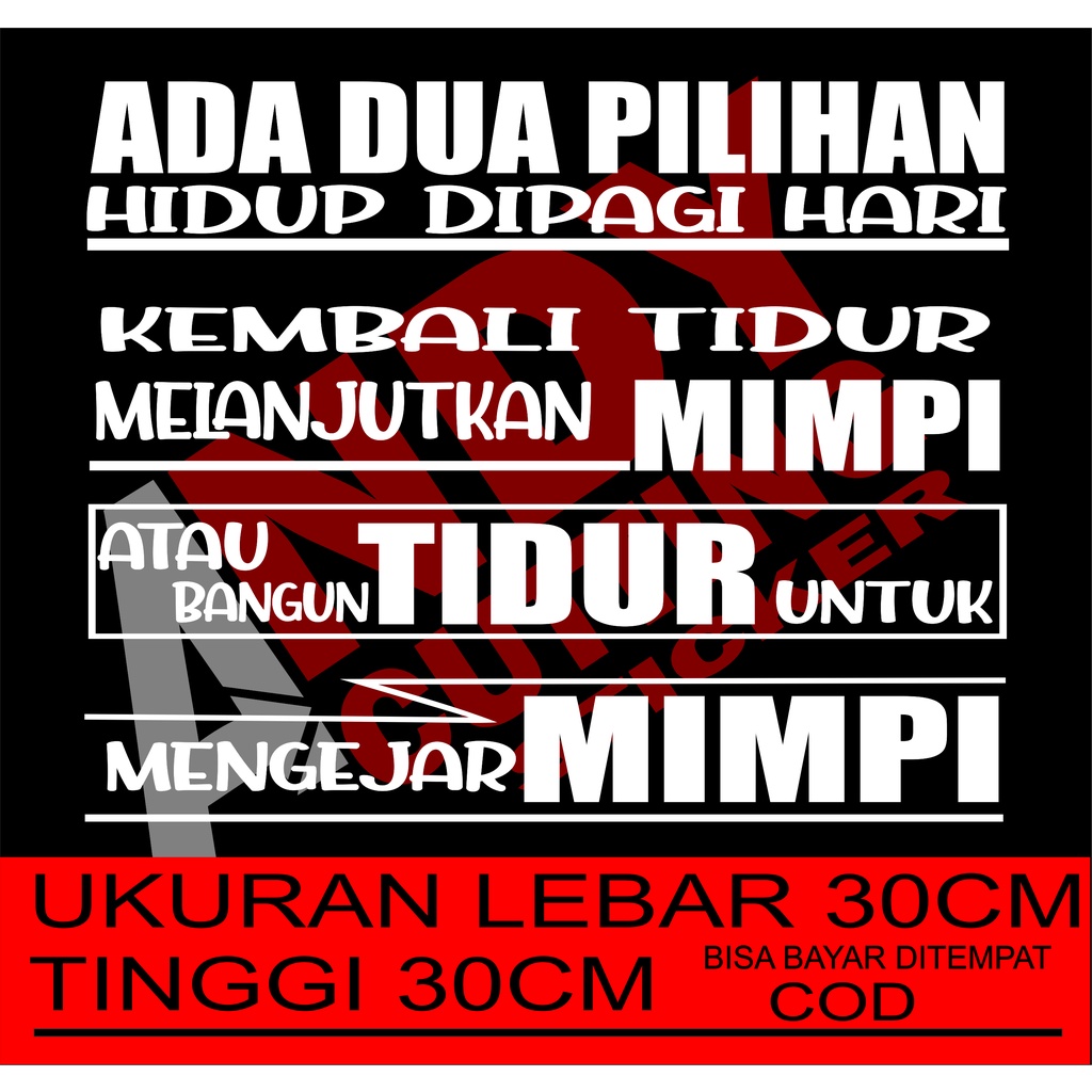 

cutting stiker tulian ADA DUA PILIHAN