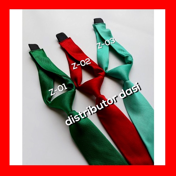 Dasi instant salur halus langsung pakai kretekan 3 inch tempel