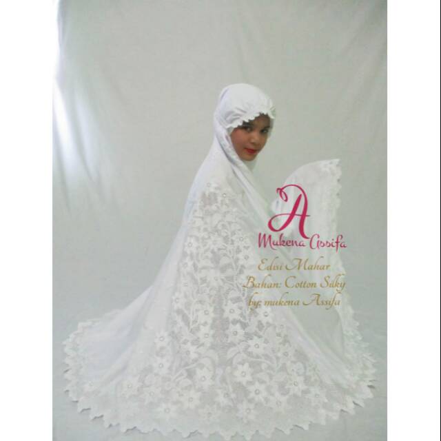 Mukena Handmade Bukit Tinggi, Mukena Bordiran, Mukena Putih Polos