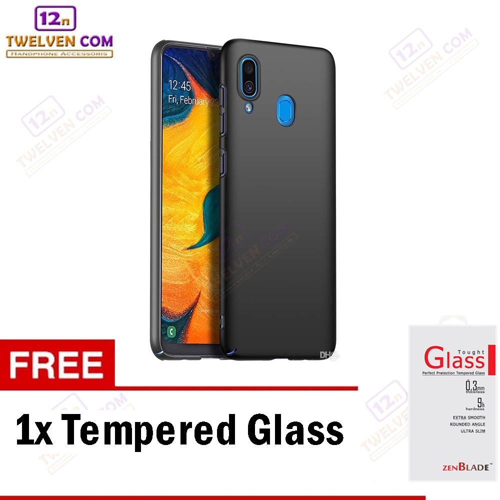 [FLASH SALE] Case Slim Matte Softcase Samsung A20 - Free Tempered Glass