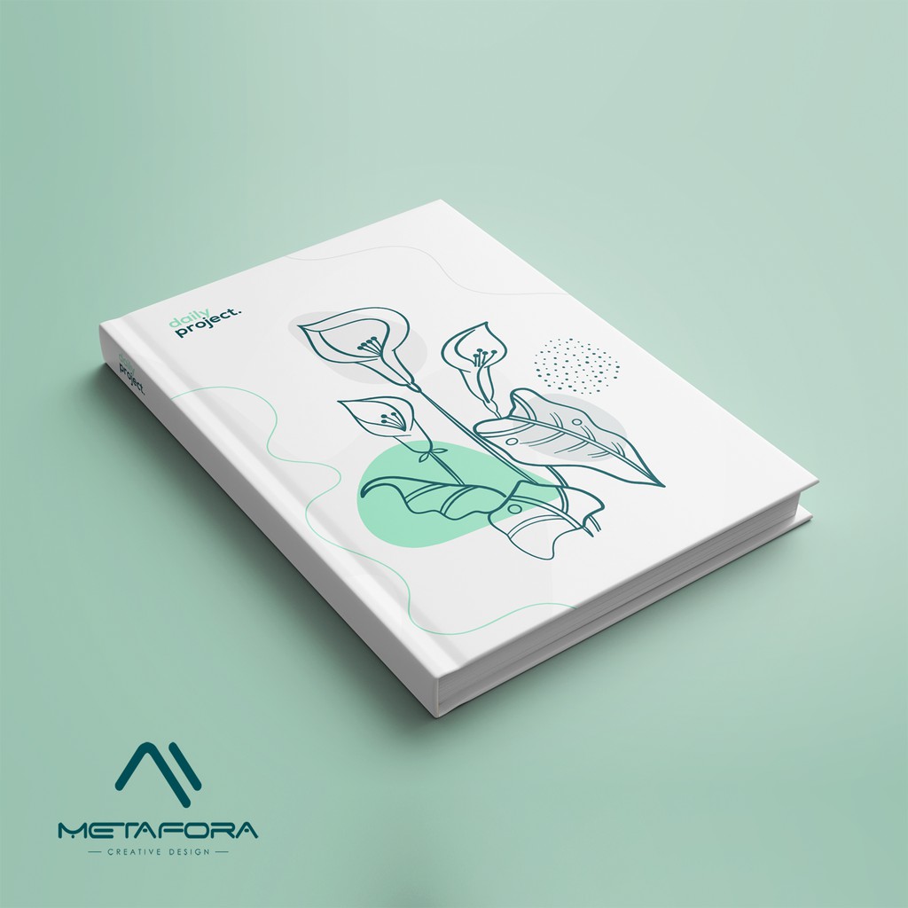 

Daily project custom A5 Hardcover Flower Leaves Decorative