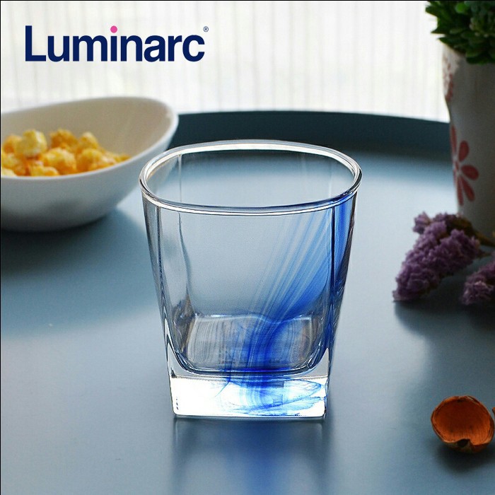 Luminarc Sterling Blue 300ml/Luminarc Gelas Motif Guratan/Gelas Whisky/