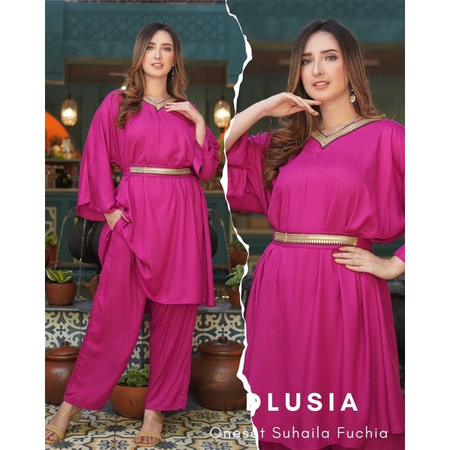 Daster Arab Dlusia SUHAILA Baju Setelan Rayon Big Size Jumbo