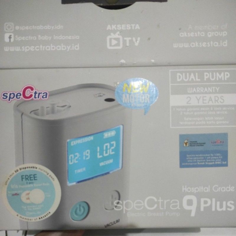 breast pump spectra 9± preloved motor sparepart lain new