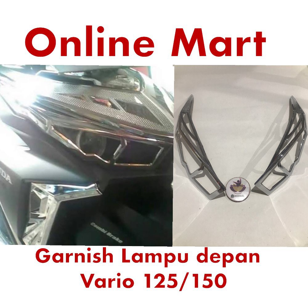 garnish lampu depan vario 125 vario 150 list lampu