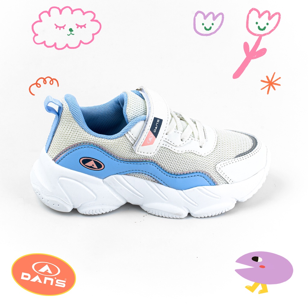 Sepatu Anak DANS - Runa (White Blue) (TK)-1
