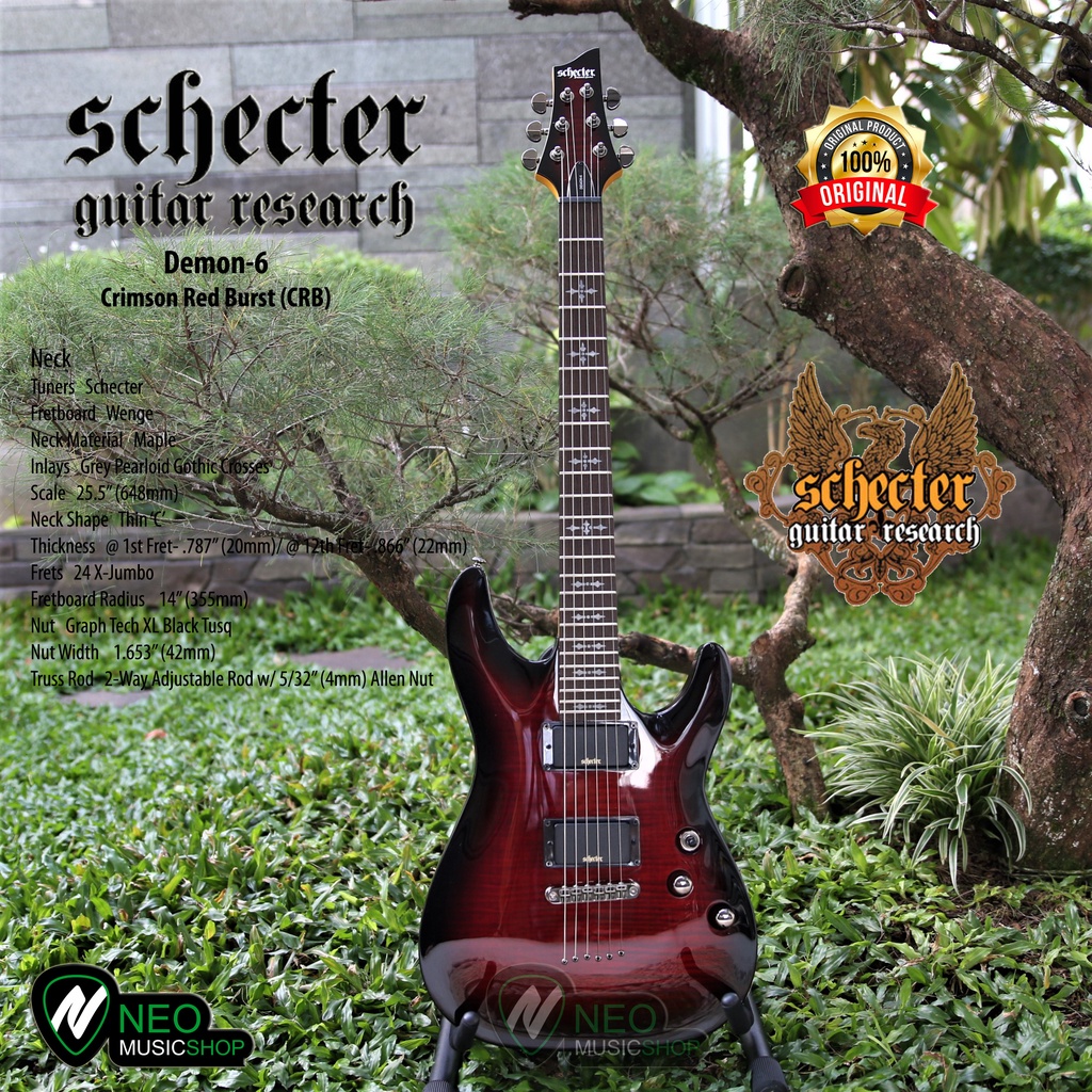 SCHECTER DEMON 6 CRB Bridge Tune-O-Matic Electric Guitar