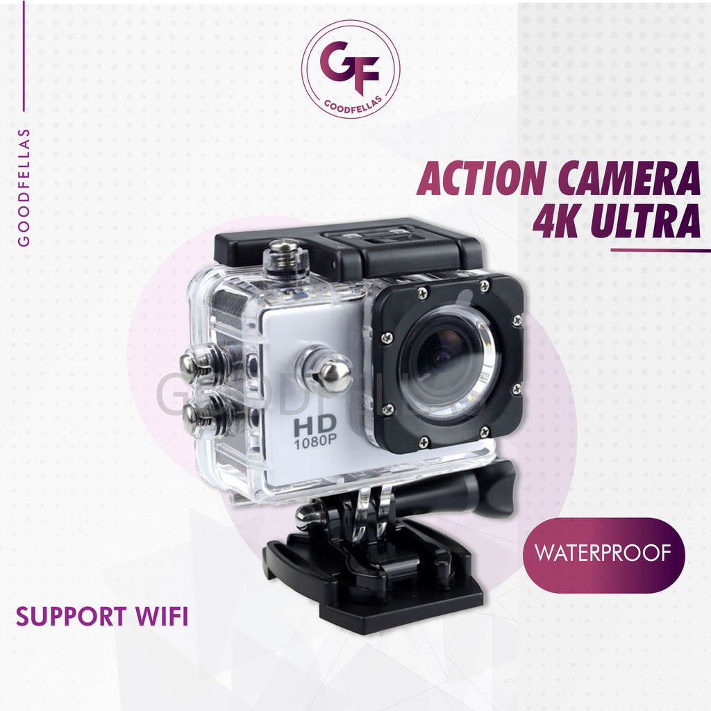 Action Camera 1080 HD Include Case Anti Air dan Aksesoris Lengkap-1