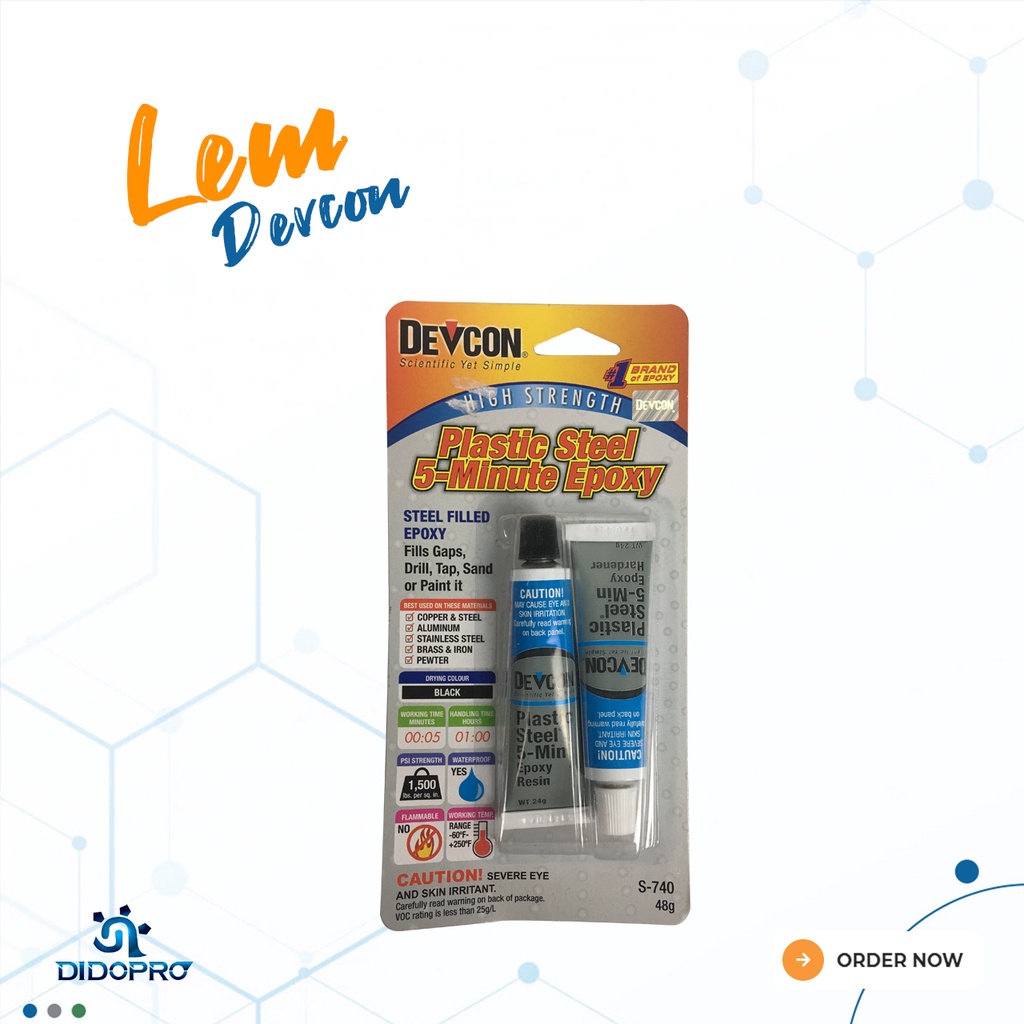 Devcon S-7 Plastic Steel Epoxy - Lem Besi Plastik Epoxy