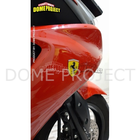 STIKER FERRARI TIMBUL EMBLEM OUTDOOR LENTUR AKSESORIS WATERPROOF