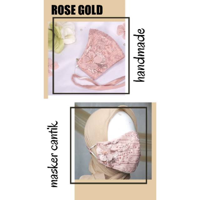 (COD) Masker cantik HIJAB / NON HIJAB | masker pengantin  | masker lebaran | masker brokat