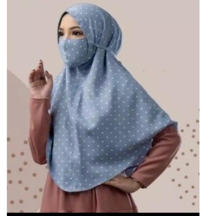 DISKON BRANDS FESTIVAL [CUSTOM MASKER] Bergo maryam MOTIF POLKADOT / JILBAB polkadot masker