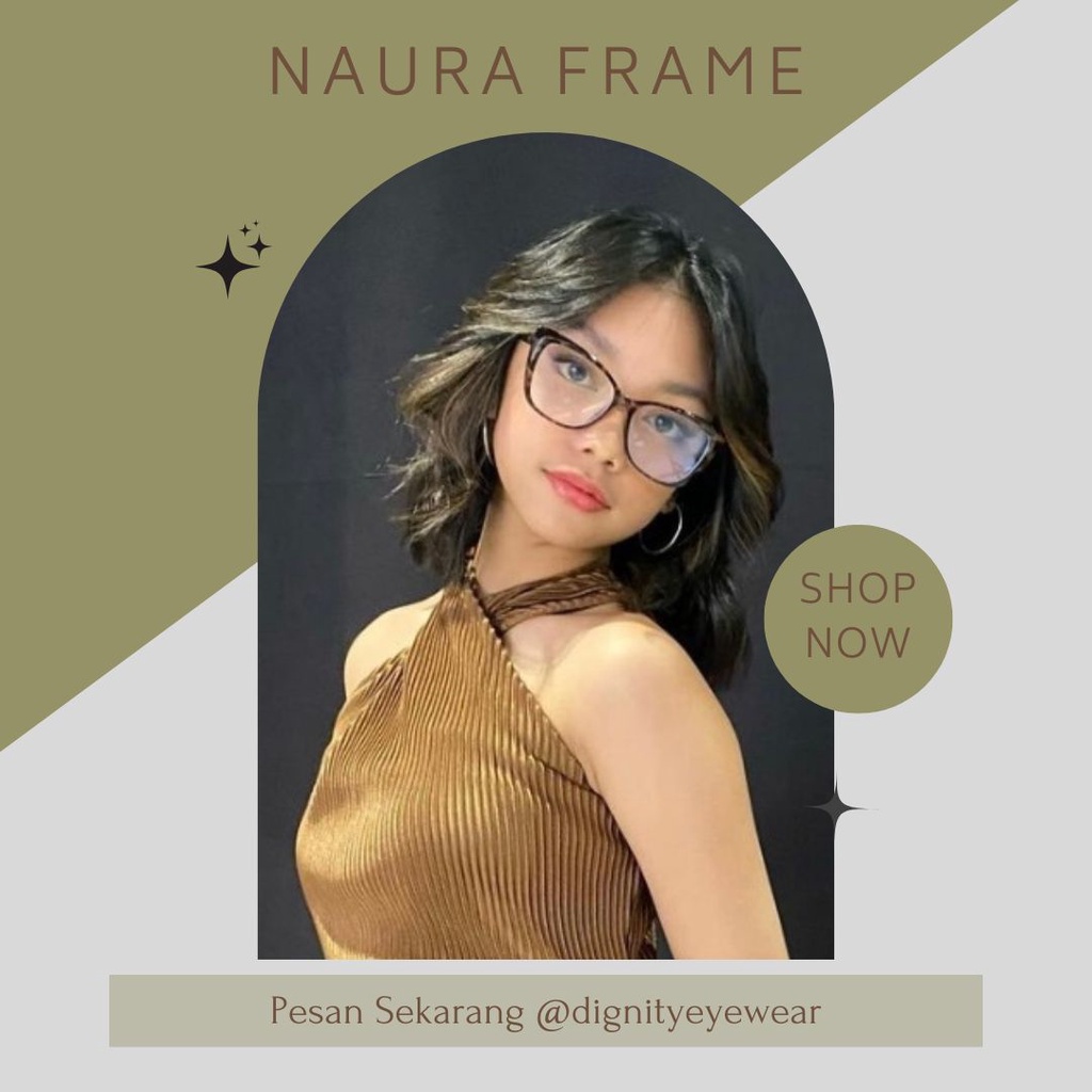 FRAME KACAMATA MINUS WANITA (NAURA) // KACAMATA PHOTOCROMIC // KACAMATA MINUS FRAME MIURA
