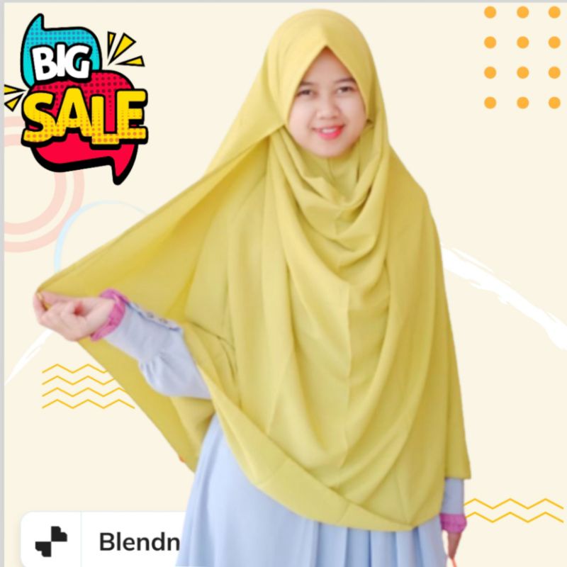 PASHMINA INSTAN JUMBO Alysa  TERLARIS / pashmina instan 1 lubang SYAR'I