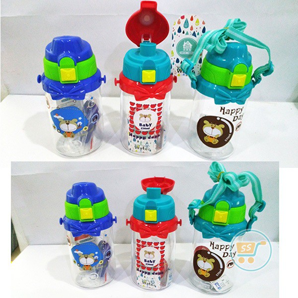 BOTOL MINUM ANIMAL COLOUR FUN TEMPAT MINUM WADAH AIR ANAK SEKOLAH PERGI SALE DISKON OBRAL MURAH CUTE