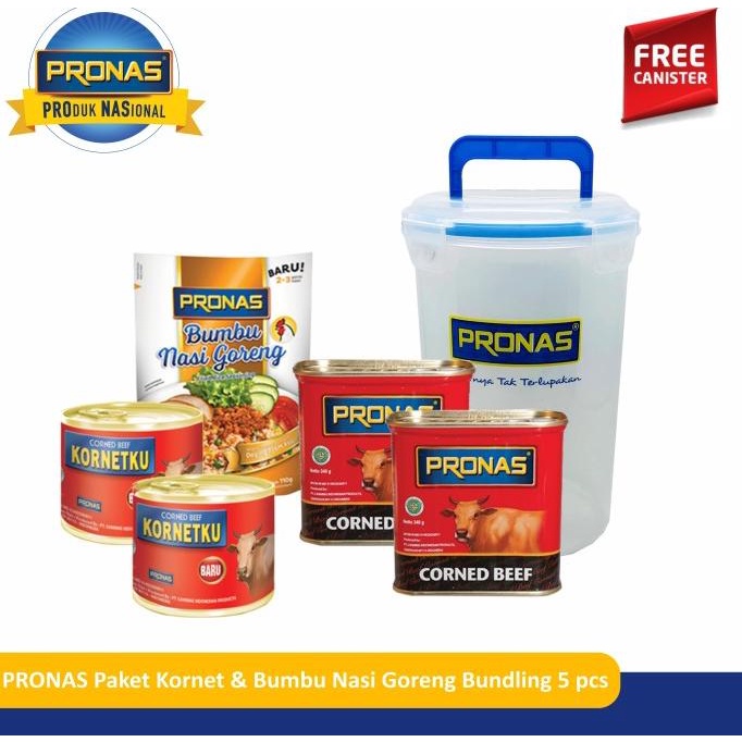 

vaargavaldian5678 PRONAS Paket Kornet & Bumbu Nasi Goreng Bundling 5 pcs Free Canister TERLARIS TERPERCAYA ORIGINAL