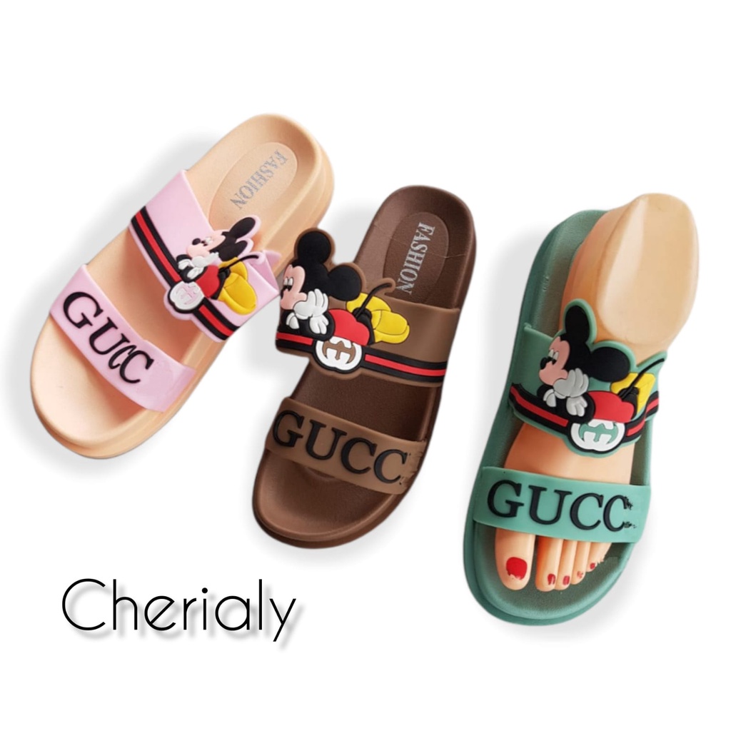 Sandal Slop Wanita Karet Mickey Ban 2 GC