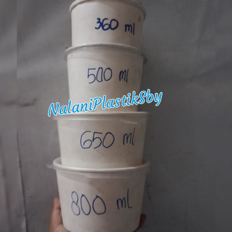 PAPER BOWL 360ml-800ml Polos