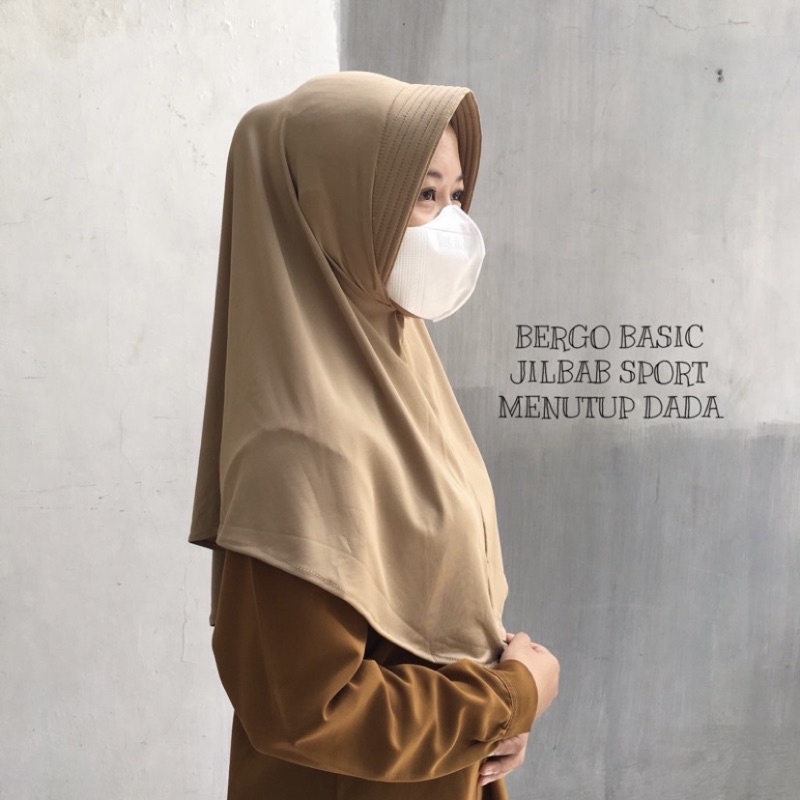 BASIC JILBAB BERGO BASIC HIJAB INSTAN JERSEY JILBAB SPORT MENUTUP DADA BERGO SPORT HIJAB SPORT PANJANG JUMBO-4