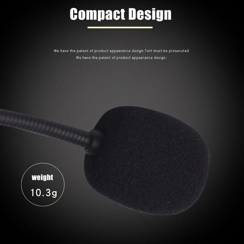 btsg Mini Portable Microphone Earpads Cable Headphone Microphone for HYPERX Cloud II Core Silver Gaming Cloud Alpha S