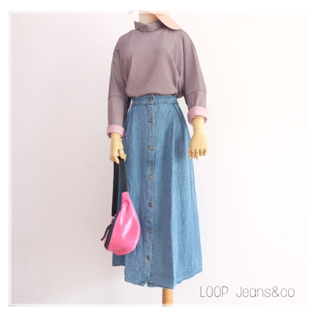 Loop skirt jeans