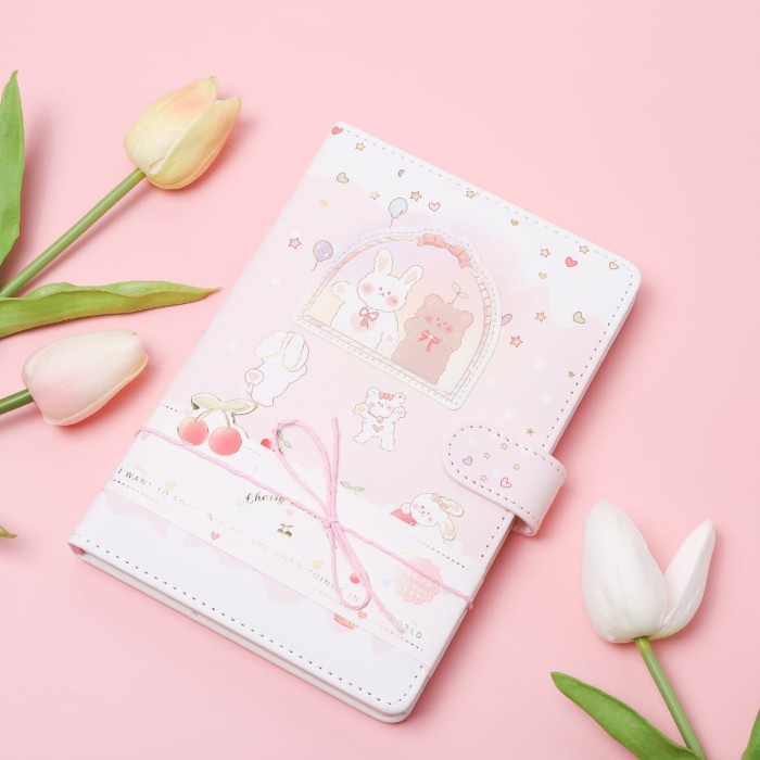 

[RESTOCK] BUKU TULIS / NOTEBOOK / PLANNER MOTIF RABBIT CHERRY SWEET | SOFTCOVER - VAR1