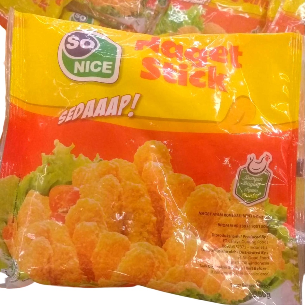 

[FRESH MARKET] Nugget So Nice Naget Ayam Chicken Stick 250gr Instan Semarang