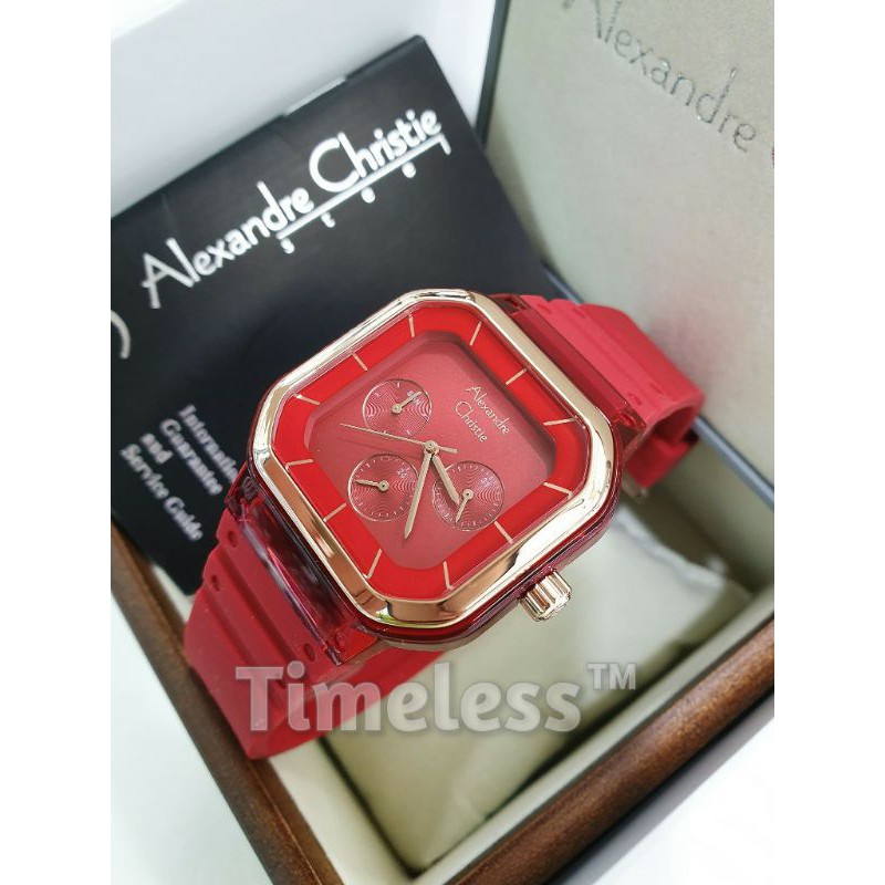 Jam Tangan Wanita Alexandre Christie AC 2811 BF Red