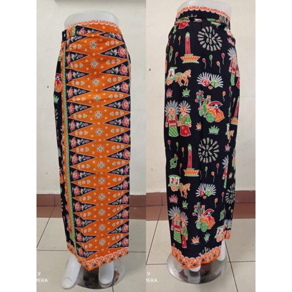 Rok Sepan Tumpal ST25 Motif Pucuk Rebung Betawi Ondel ondel Abang None Jakarta / Bawahan Kebaya Encim Blus Batik Wanita