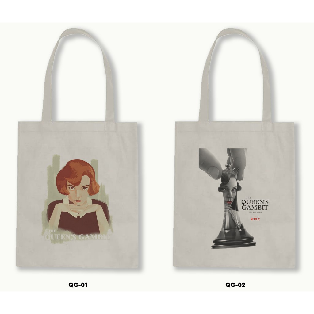 TOTE BAG BLACU - THE QUEEN'S GAMBIT