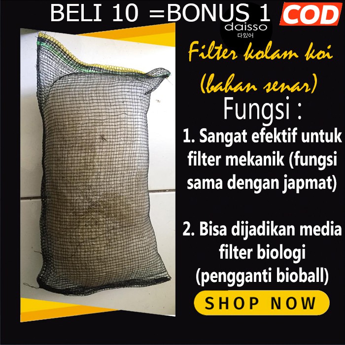 Media filter aquarium akuarium kolam ikan koi cupang saringan aquascape