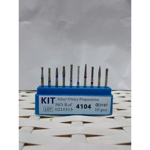 Jual Inlay Onlay Preparation Diamond Burs Isi Dental Highspeed Mata Bur Shopee Indonesia