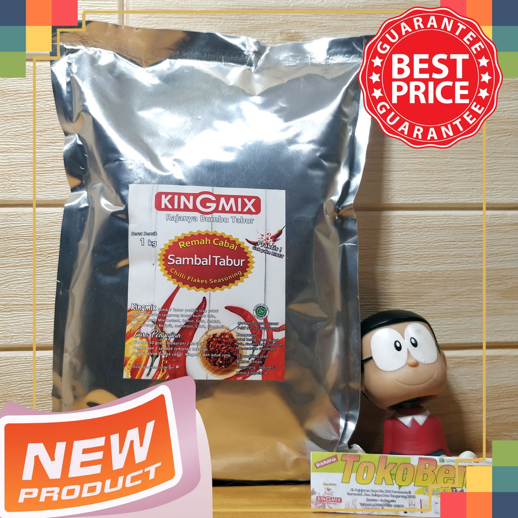 

Sambal Tabur Cabai Kasar Flake 1 kg KINGMIX PREMIUM