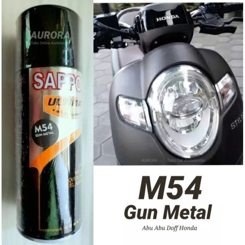 Cat Abu Abu Dop Honda Sapporo Ultimate Gun Metal M54 Abuabu Doff Dof Dov Vario Scoopy Skupi Scopy Gr