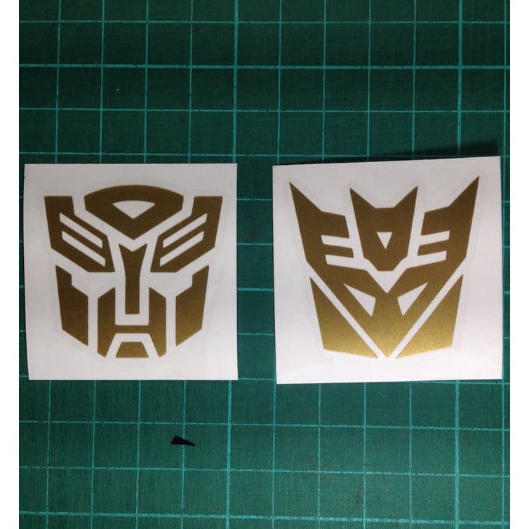 

Sticker / Stiker Transformer Autobot Decepticon Gold Silver 6cm
