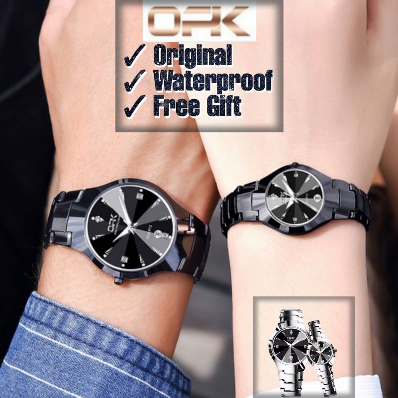 (COD) Jam Tangan OPK Couple Original Import Tahan Air Elegan Jam Tangan Pasangan