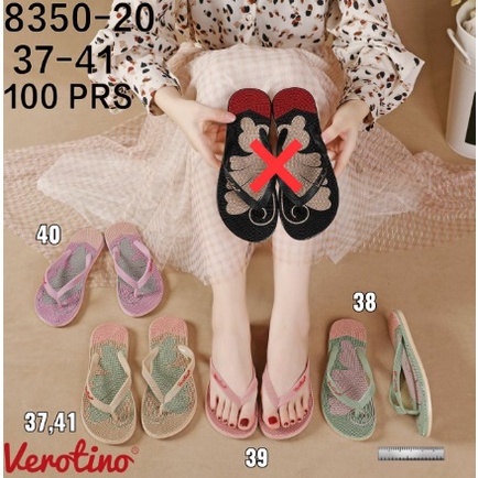 Sandal Jepit Wanita Jelly Glanzton Motif Duri 8350