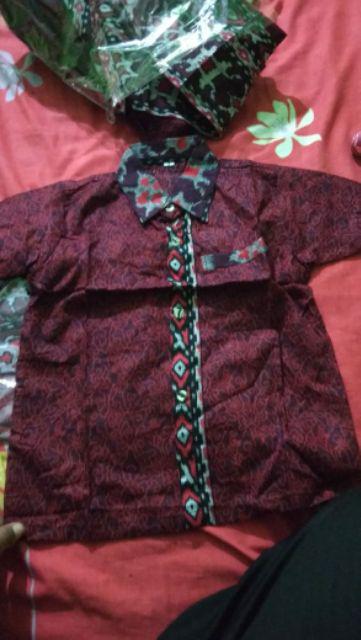 ( Couple Keluarga ) Batik Couple Keluarga Sania Ruffle Ori Ndoro Jowi Dnt - Mega