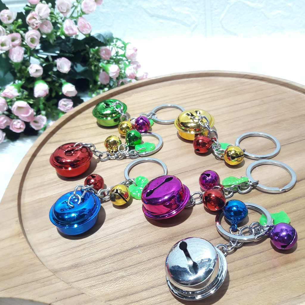 1340 [Grosir] @12pcs gantungan kunci bandul lonceng kecil / Key chain bell kecil