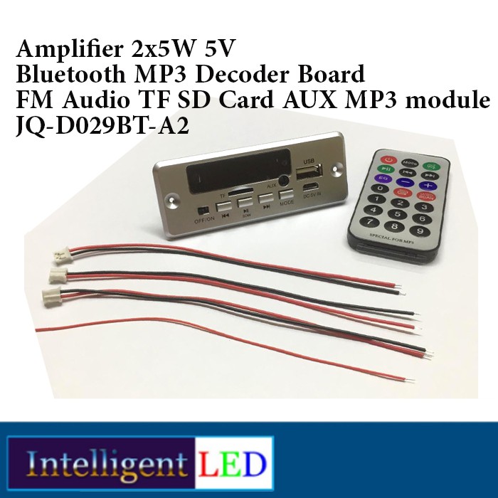 Amplifier 2x3W 5-12V Bluetooth MP3 Decoder Board FM TF SD Card AUX Module