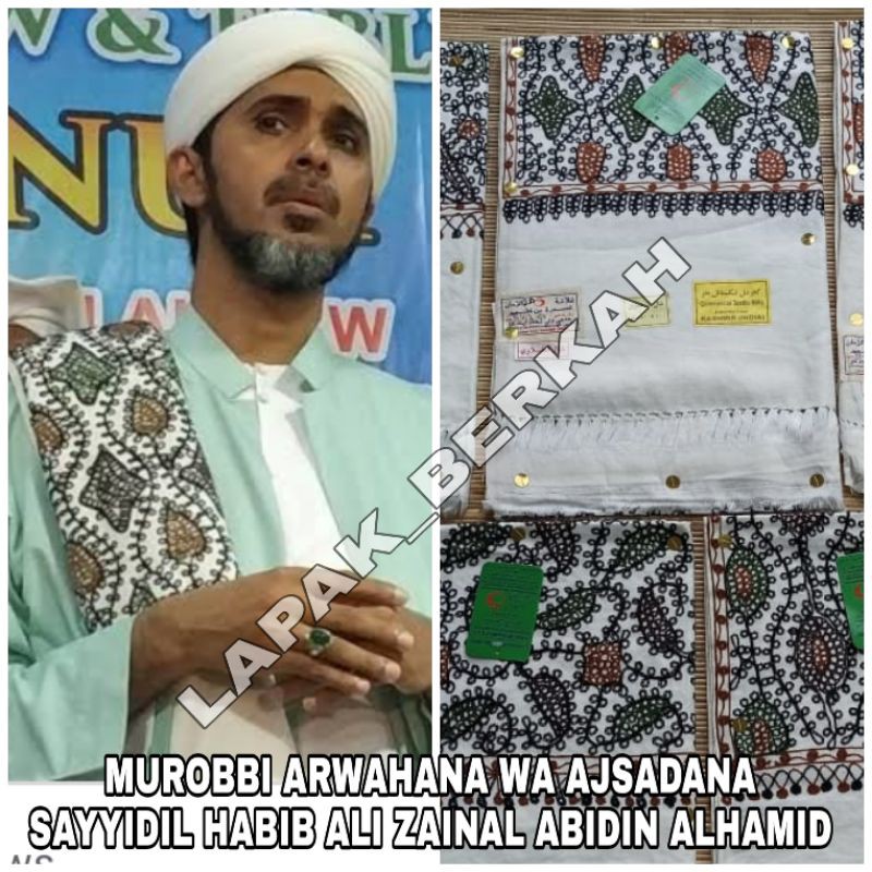 SORBAN HABIB REYHAN ALQADRI SURBAN RIDAK HABAIB SULAM MOTIF AKAR WOLMARK MADE IN INDIA IMPORT BAHAN