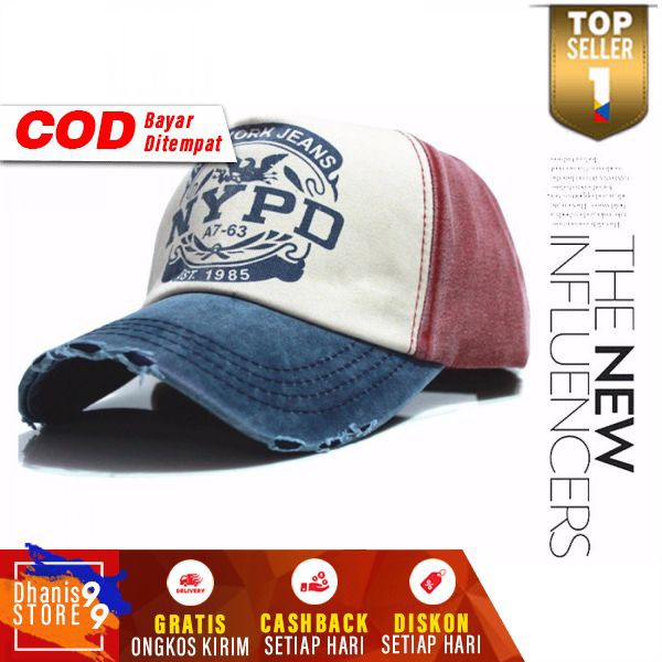 Topi Baseball Snapback NYPD Sport Fashion Cowok Keren Basball Hat Kekinian Topi Cowo Kece