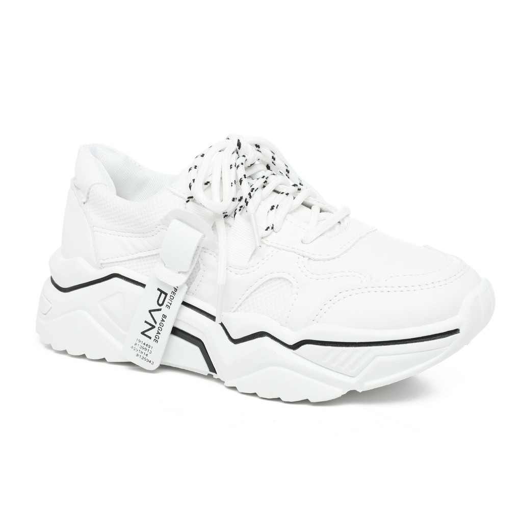 PVN Jipyeong Sepatu Sneakers Wanita Sport Shoes Casual Pink 099-White/White