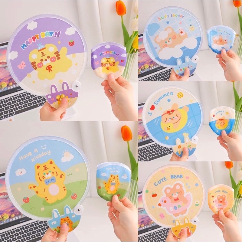 kipas lipat mini cute mini fan kawaii korean style hand fan