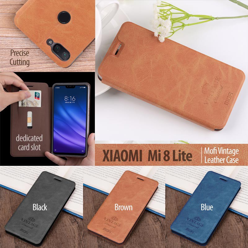 Xiaomi Mi 8 Lite - Mi8 Lite - Mofi Vintage Leather Case