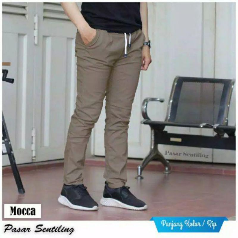 (size 27-38) CELANA RIP PANJANG // CHINO PANTS CHINOS KATUN KOLOR