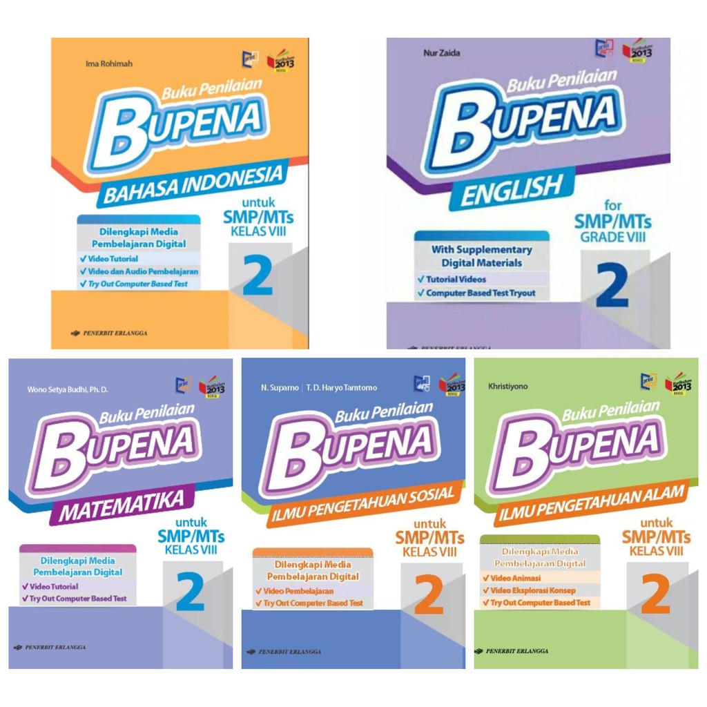 Bupena Smp Kelas 8 Ipa Ips Bahasa Inggris Bahasa Indonesia Matematika Kurikulum 2013 Revisi Erlangga Shopee Indonesia