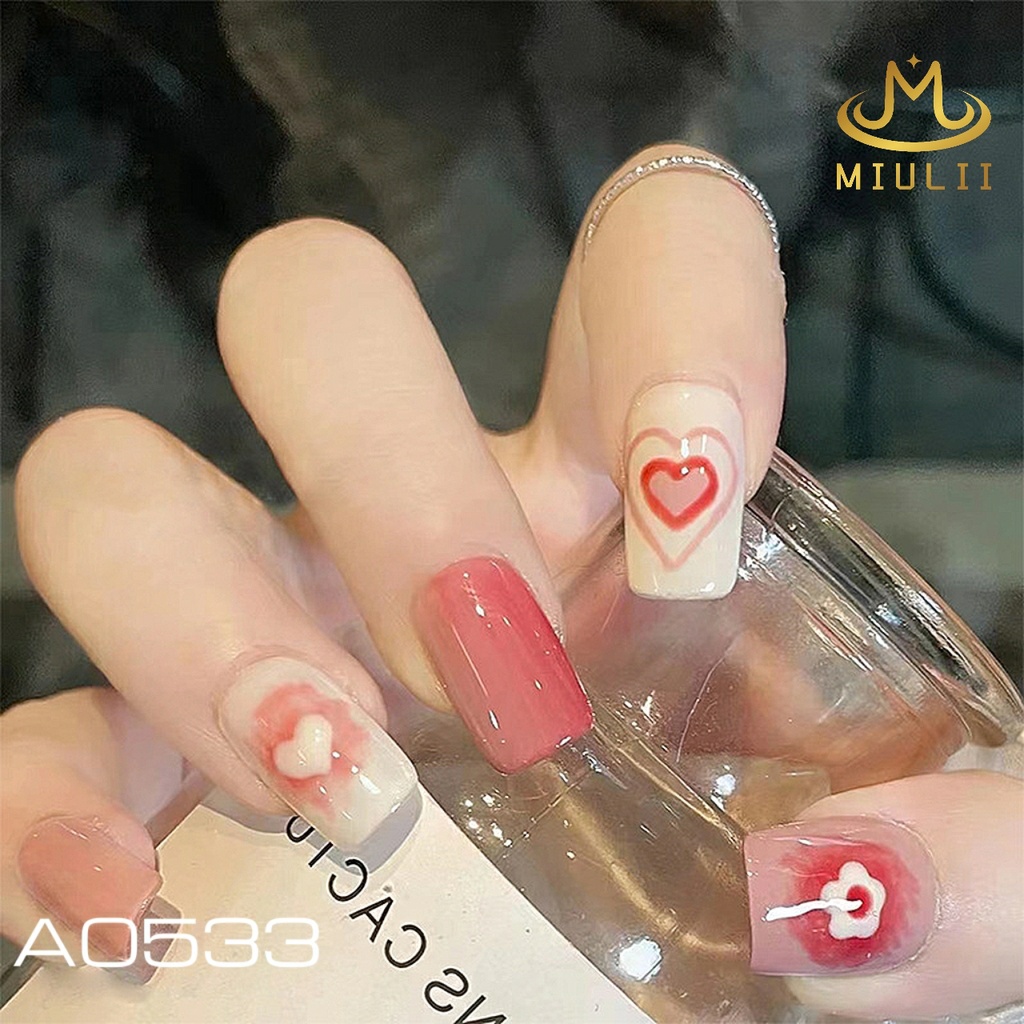 MIULII / KUKU PALSU   A0533  / 24PCS / 3D / NAIL ART / PREMIUM / CUTE / FREE LEM JELLY / KUTEK