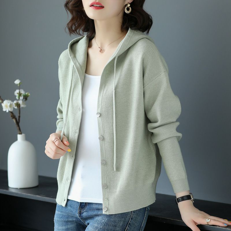 Cardigan Hoodie Kancing Knit Import TM (LM2)